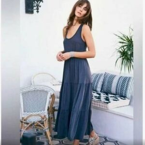 Sundry Navy Blue Maxi Dress Racerback